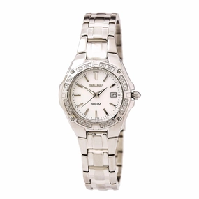 Seiko SXDB51 Women's Stainless Steel White Dial Diamond Watch