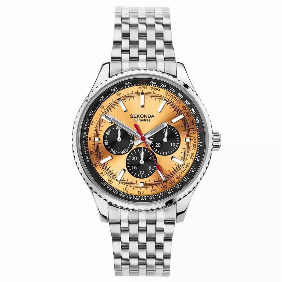 Sekonda Maverick Pilot Aviator Mens Bracelet Watch 1999