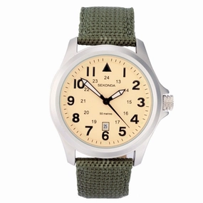 Sekonda Mens Aviator Strap Watch 3341