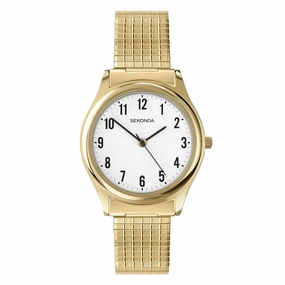 Sekonda Mens Gold Plated Expander Watch 3752