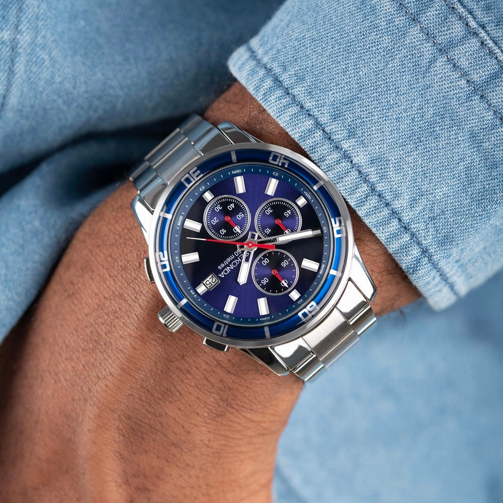 Sekonda Midnight Sports Chronograph Mens Watch Blue Dial 30207