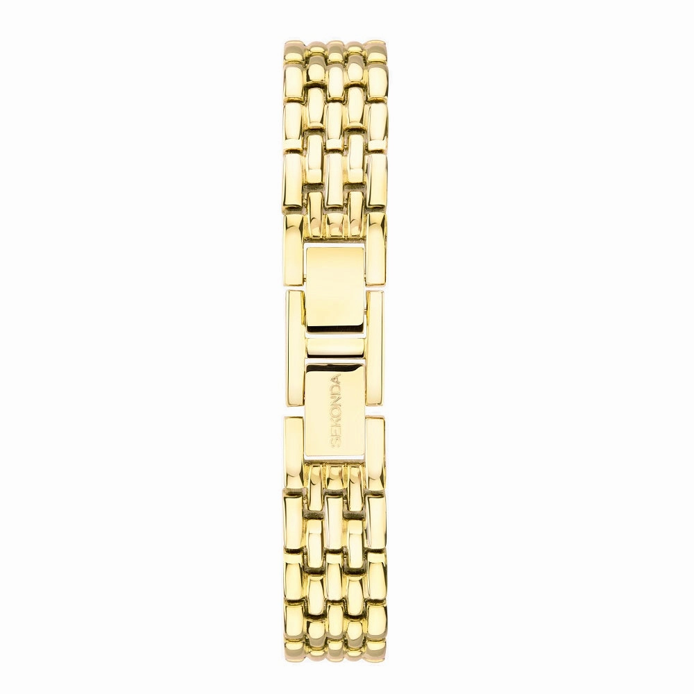 Sekonda Monica Crystal Bezel Ladies Watch Gold Plated Bracelet 40642