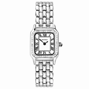 Sekonda Monica Crystal Bezel Ladies Watch Silver Colour Bracelet 40655