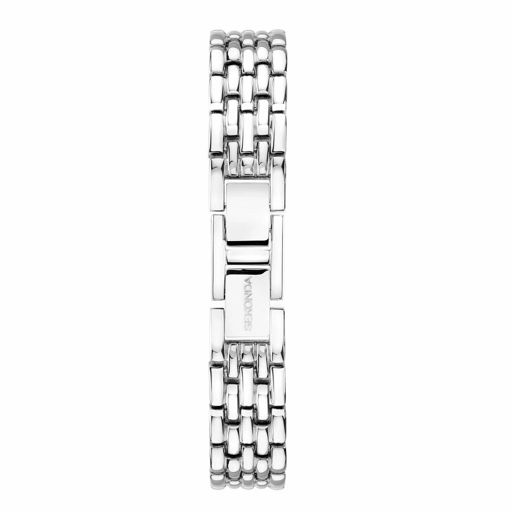 Sekonda Monica Crystal Bezel Ladies Watch Silver Colour Bracelet 40655