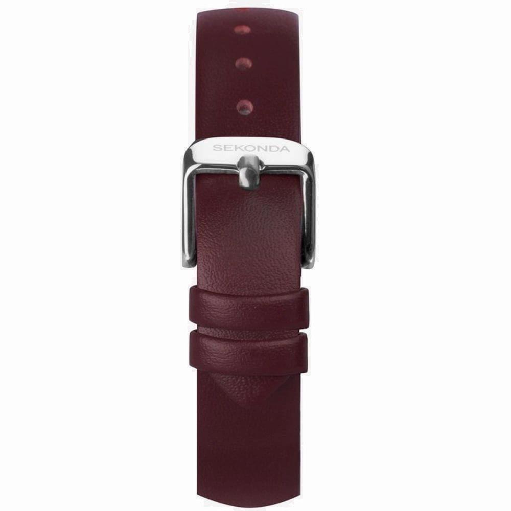 Sekonda Nordic Leather Strap Ladies Watch Red 40483