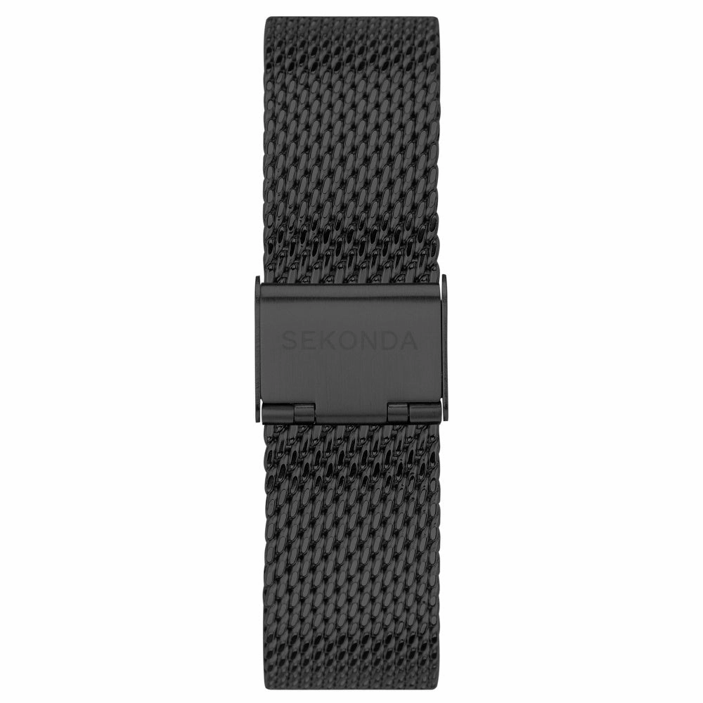 Sekonda Pilot Airborne Chronograph Black Mesh Bracelet Mens Watch 30102
