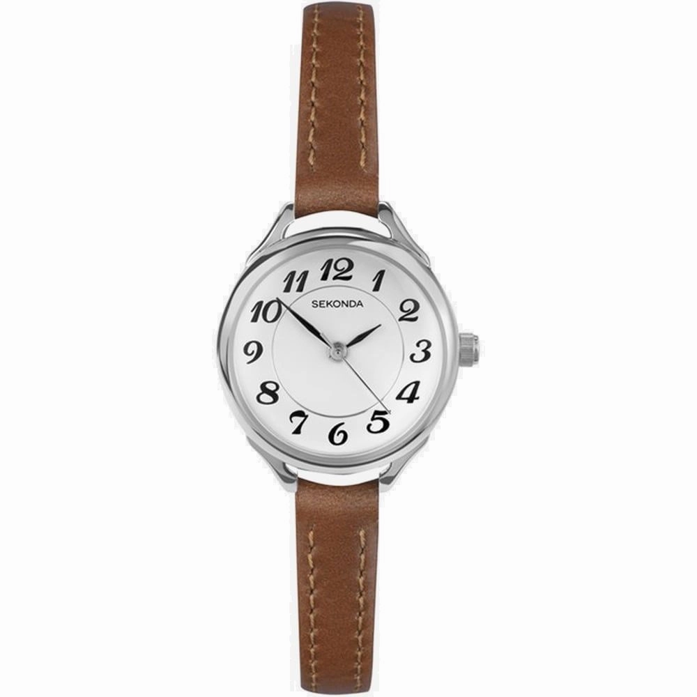 Sekonda Tan Leather Strap Ladies Watch 40479