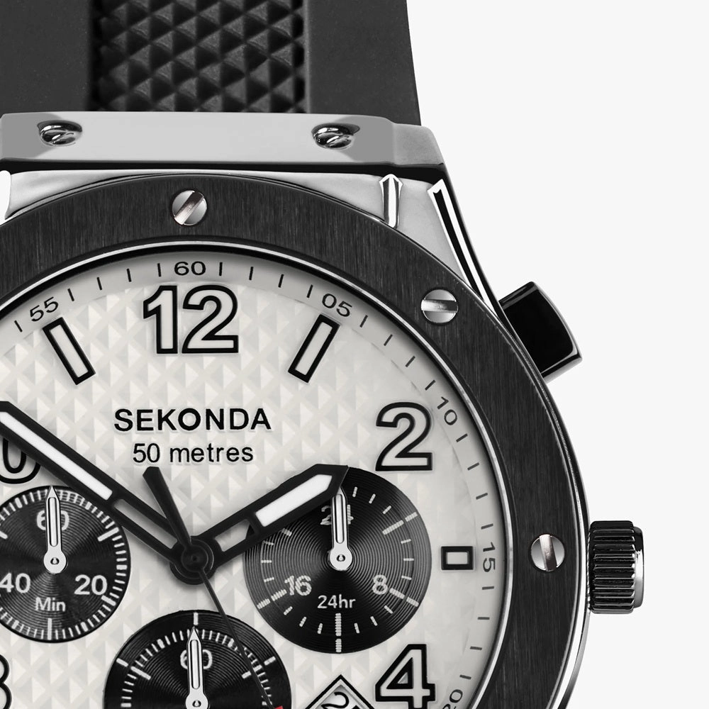 Sekonda Titan Sports Chronograph Silicone Strap Men's Watch 30256