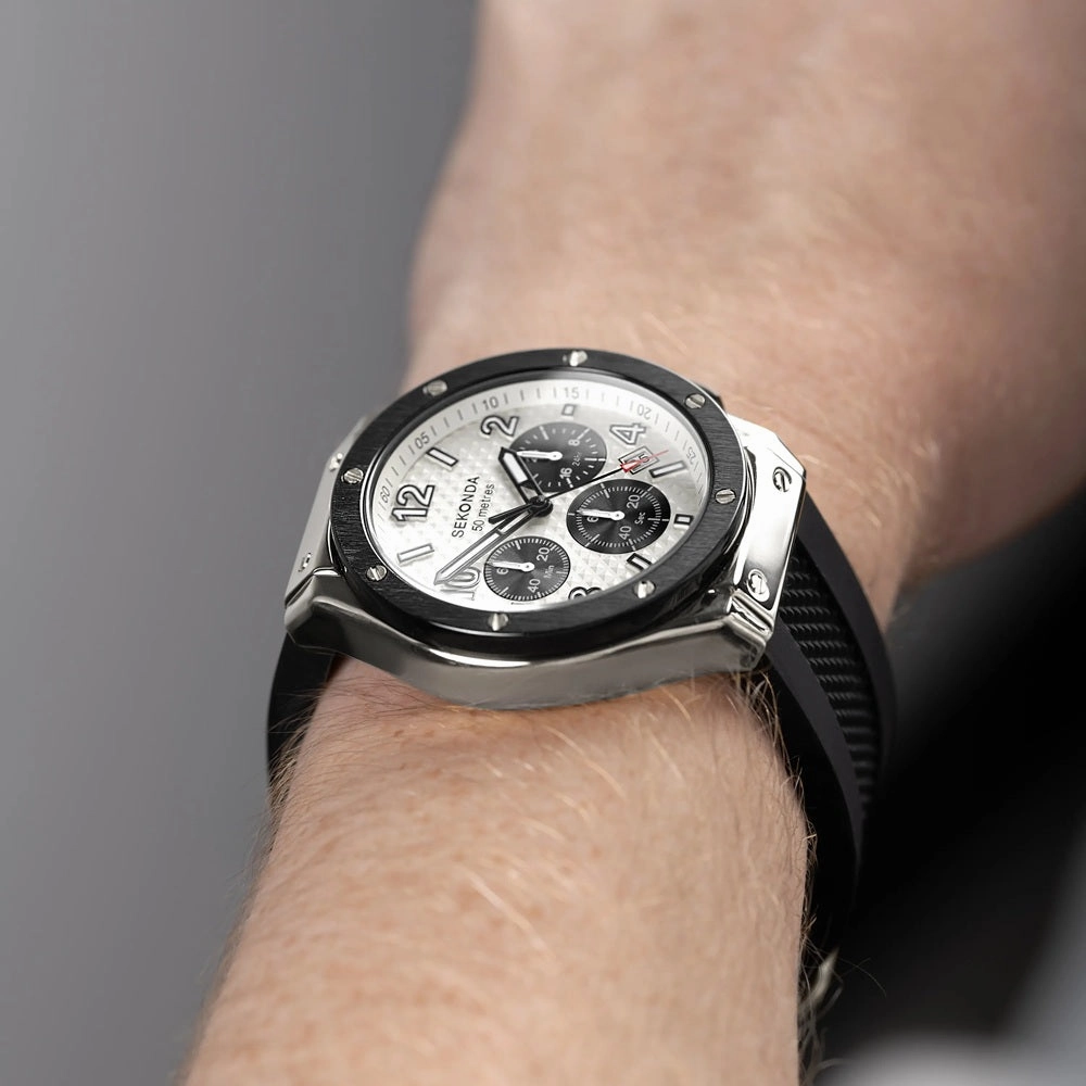 Sekonda Titan Sports Chronograph Silicone Strap Men's Watch 30256