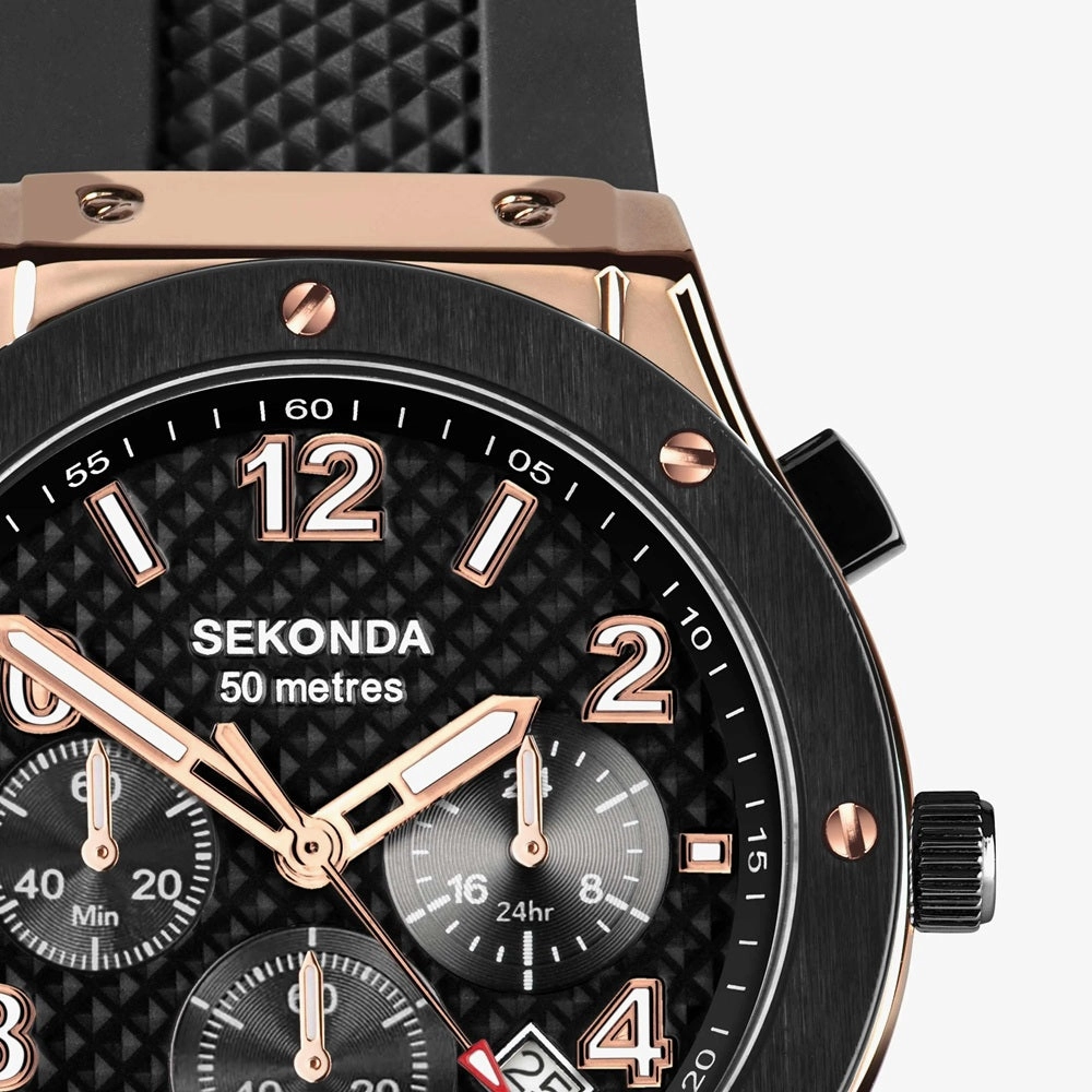 Sekonda Titan Sports Chronograph Silicone Strap Men's Watch 30257