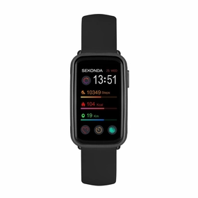 Sekonda Track Smart Watch Black Case and Silicone Strap 30171