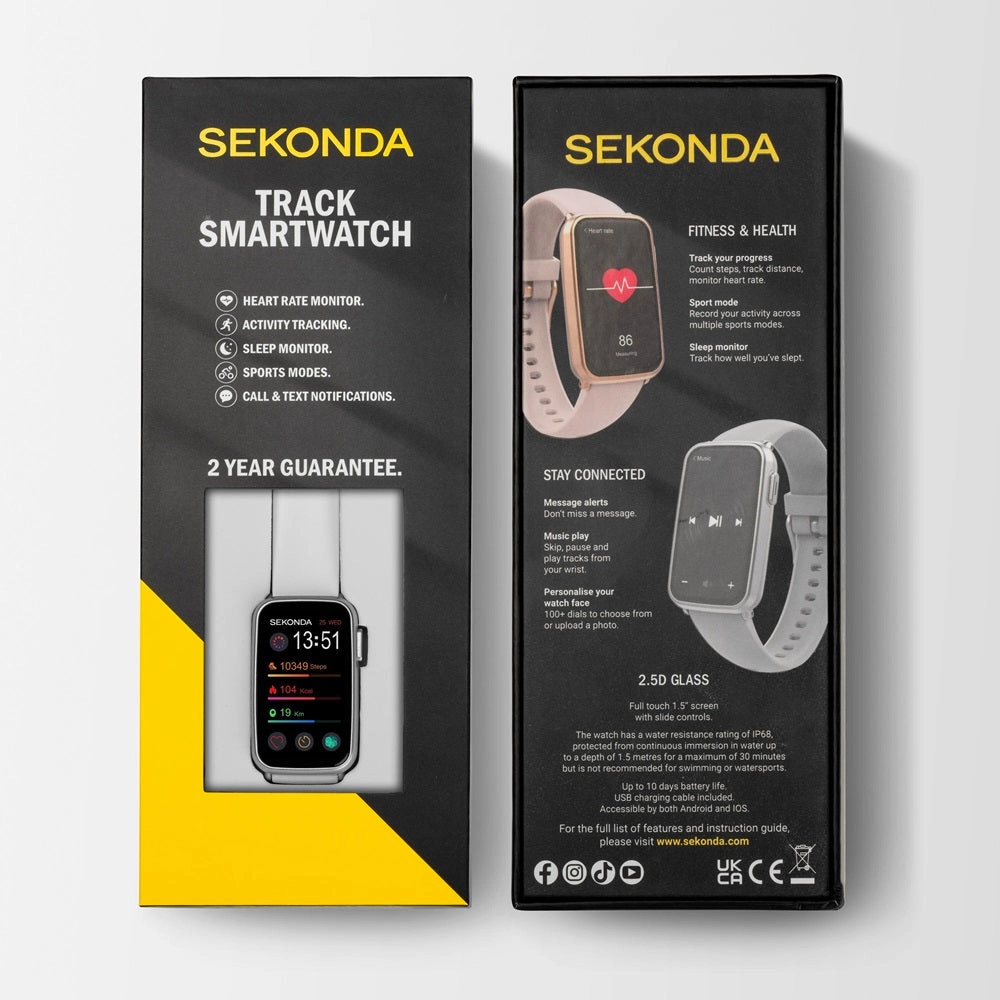 Sekonda Track Smart Watch Grey Case and Silicone Strap 30169