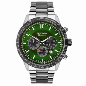 Sekonda Velocity Sports Chronograph Men's Watch Green Dial 1913
