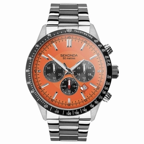 Sekonda Velocity Sports Chronograph Men's Watch Orange Dial 30025