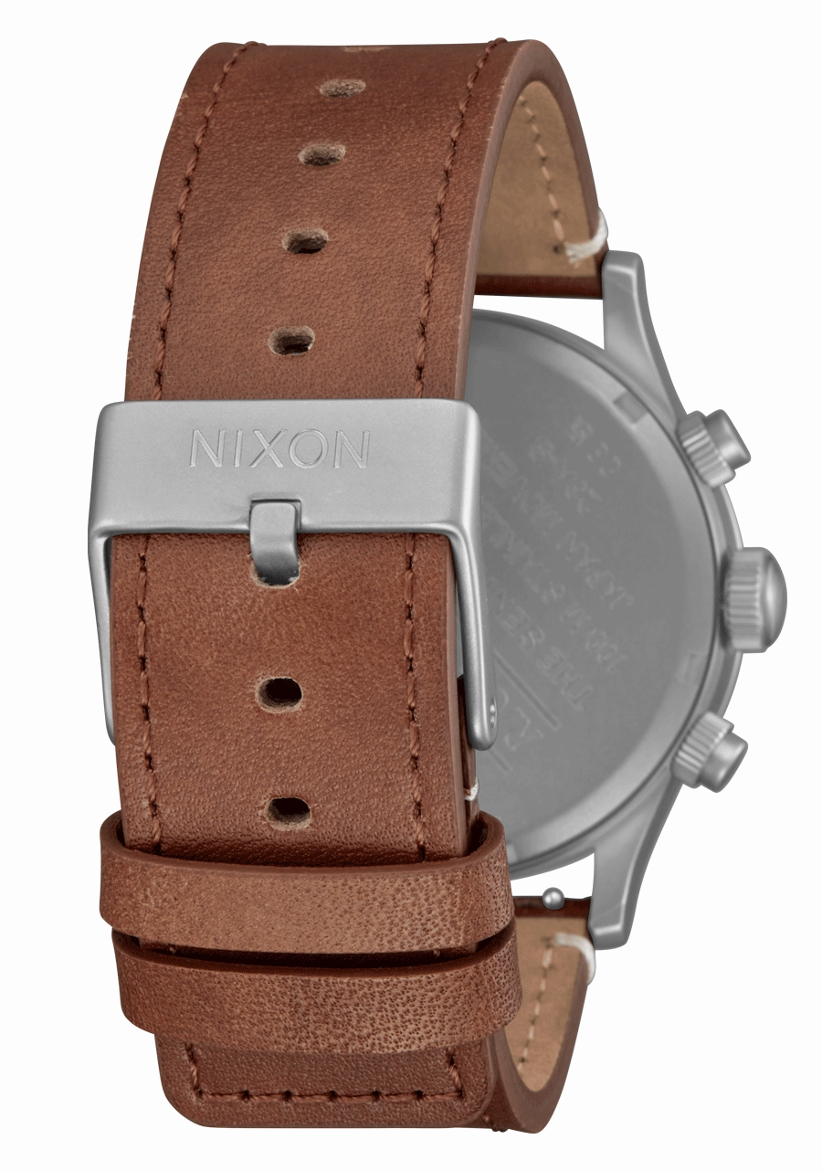 Sentry Chrono Leather - Lt Gunmetal / Basalt / Sienna