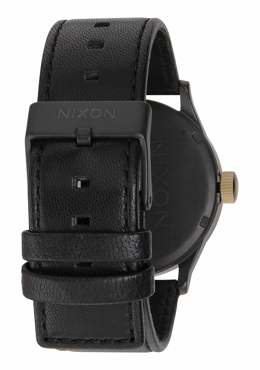 Sentry Leather - Matte Black / Gold