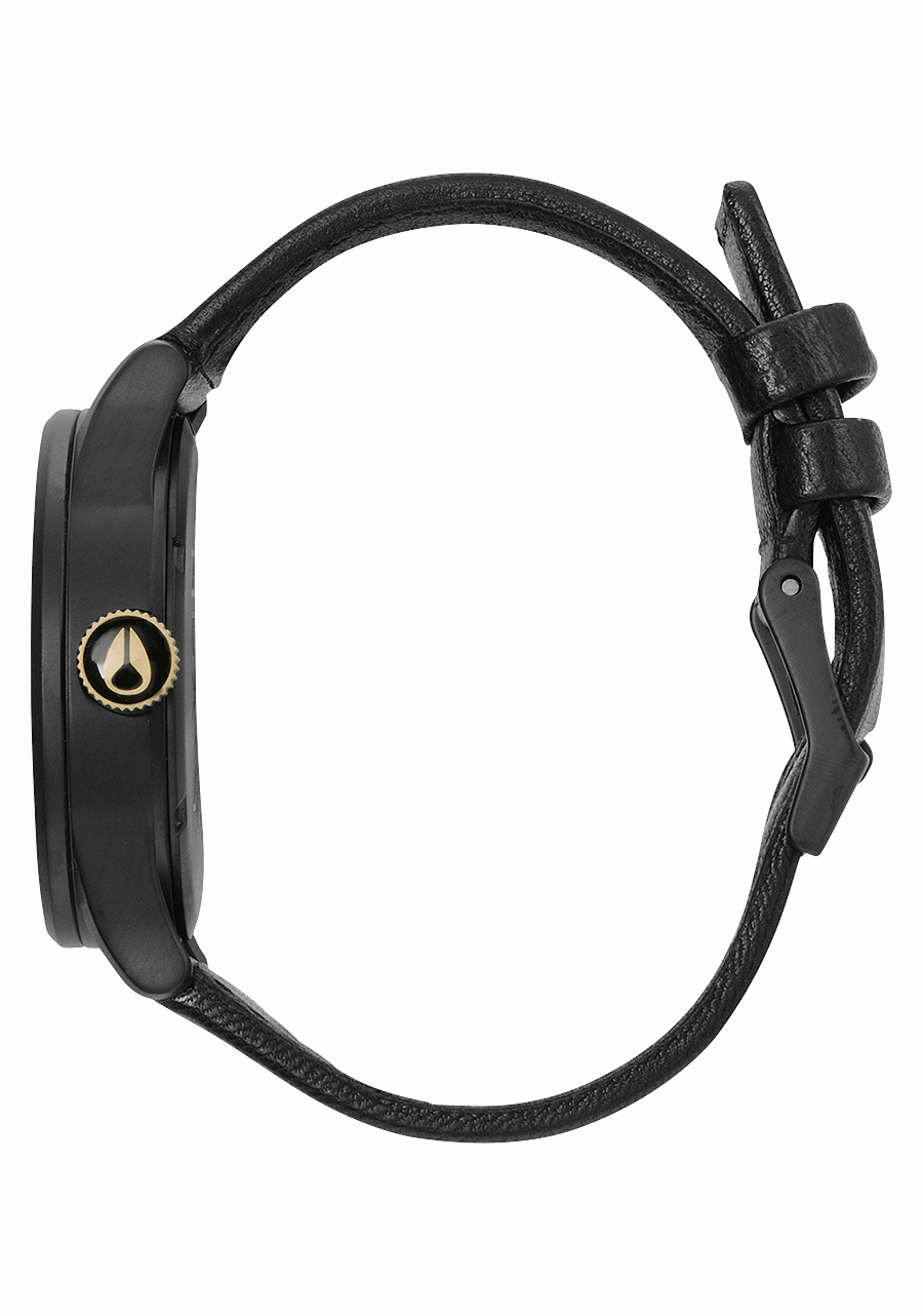 Sentry Leather - Matte Black / Gold