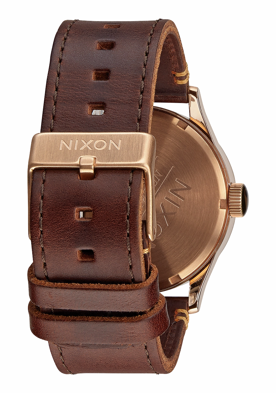 Sentry Leather - Rose Gold / Gunmetal / Brown