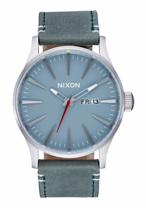 Sentry Leather - Silver /Dusty Blue / Dk Forest
