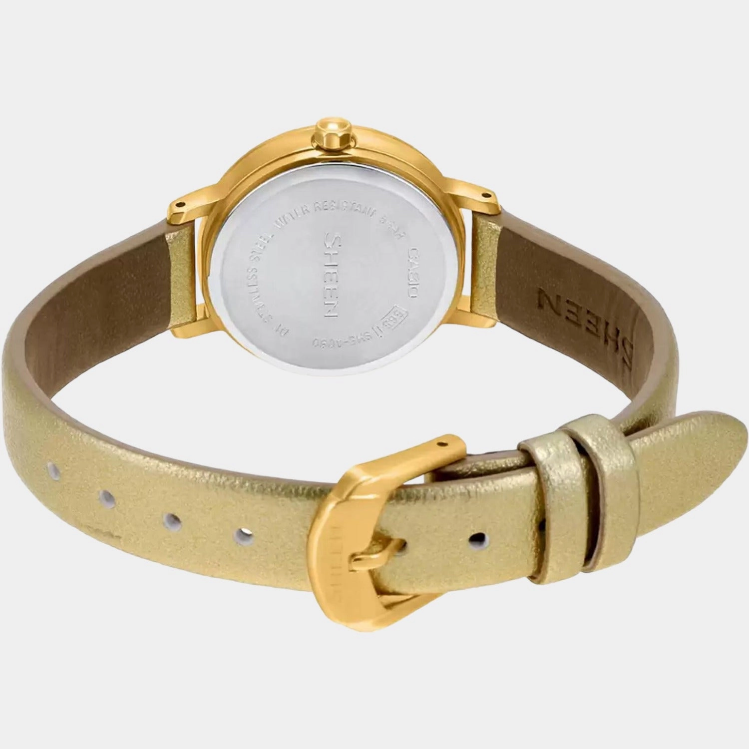 Sheen Women Mother of Pearl Dial Analog Leather Watch SH224 - SHE-4060GL-9AUDF