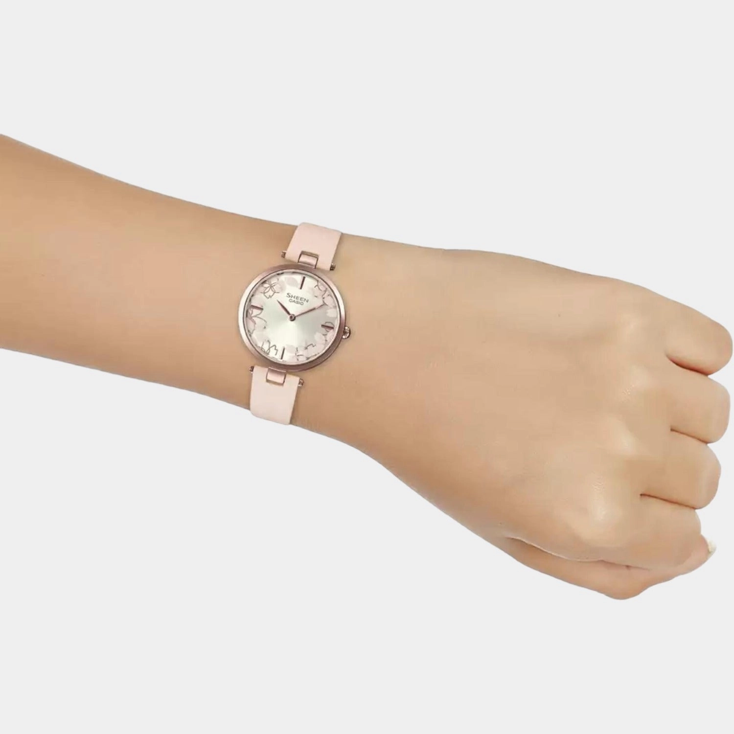 Sheen Women's Analog Leather Watch SH240 - SHE-C110CGL-4AUDF