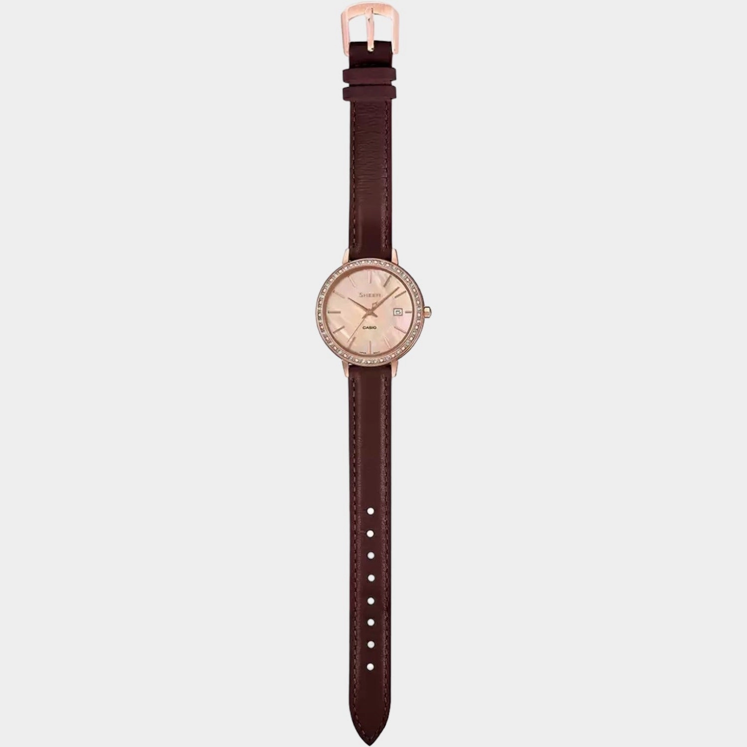 Sheen Women's Analog Leather Watch SX244 - SHE-4052PGL-4AUDF