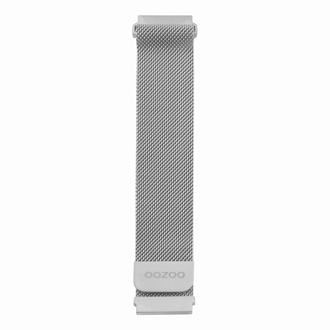 Silver OOZOO metal mesh bracelet with silver clasp