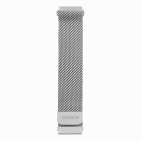 Silver OOZOO metal mesh bracelet with silver clasp