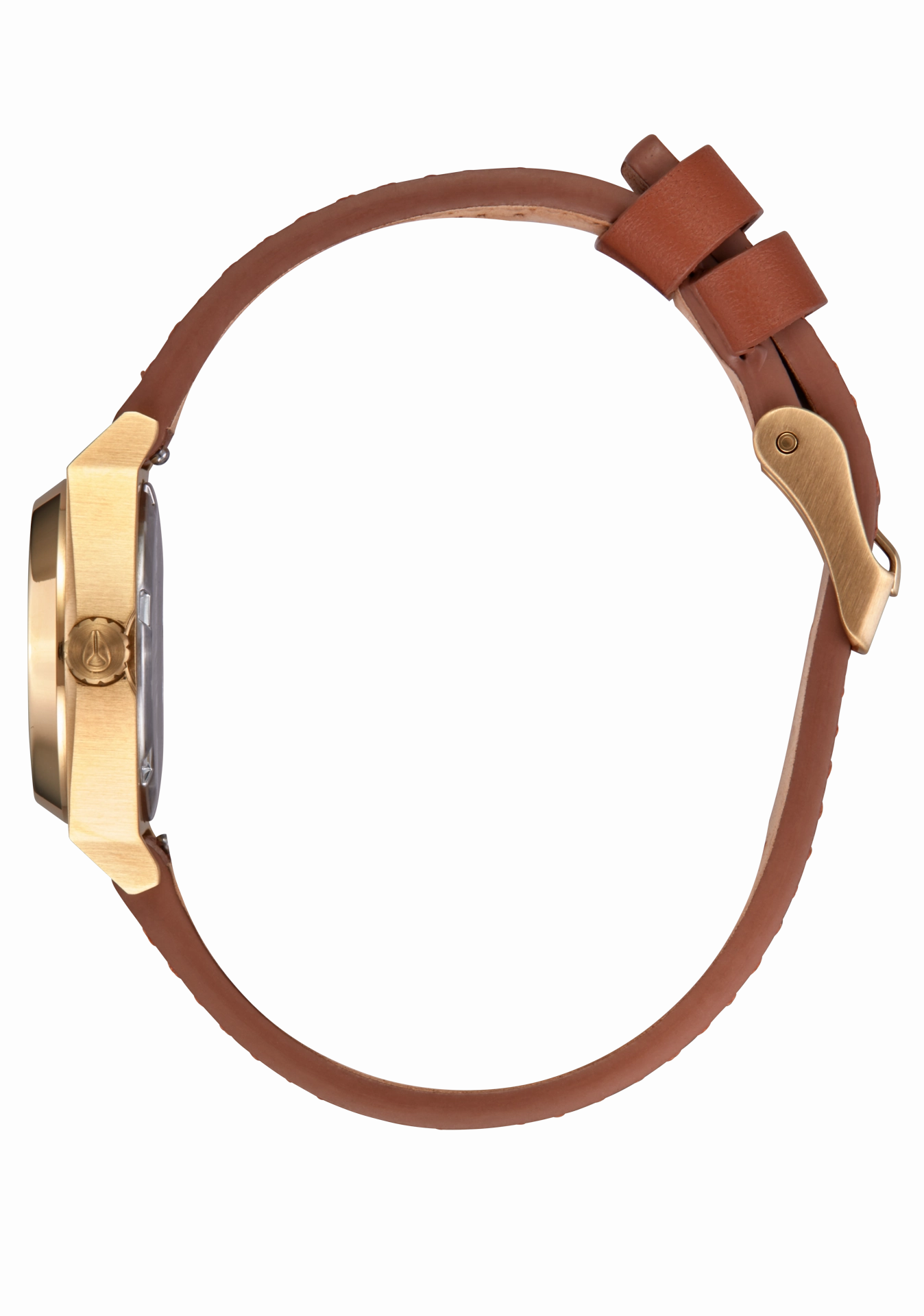 Small Time Teller Leather - Light Gold / White Sunray