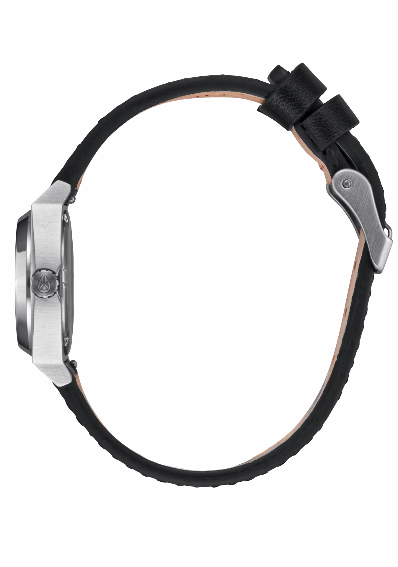 Small Time Teller Leather - Silver / Black
