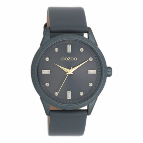 Smoke grey OOZOO watch with leather strap - C11289