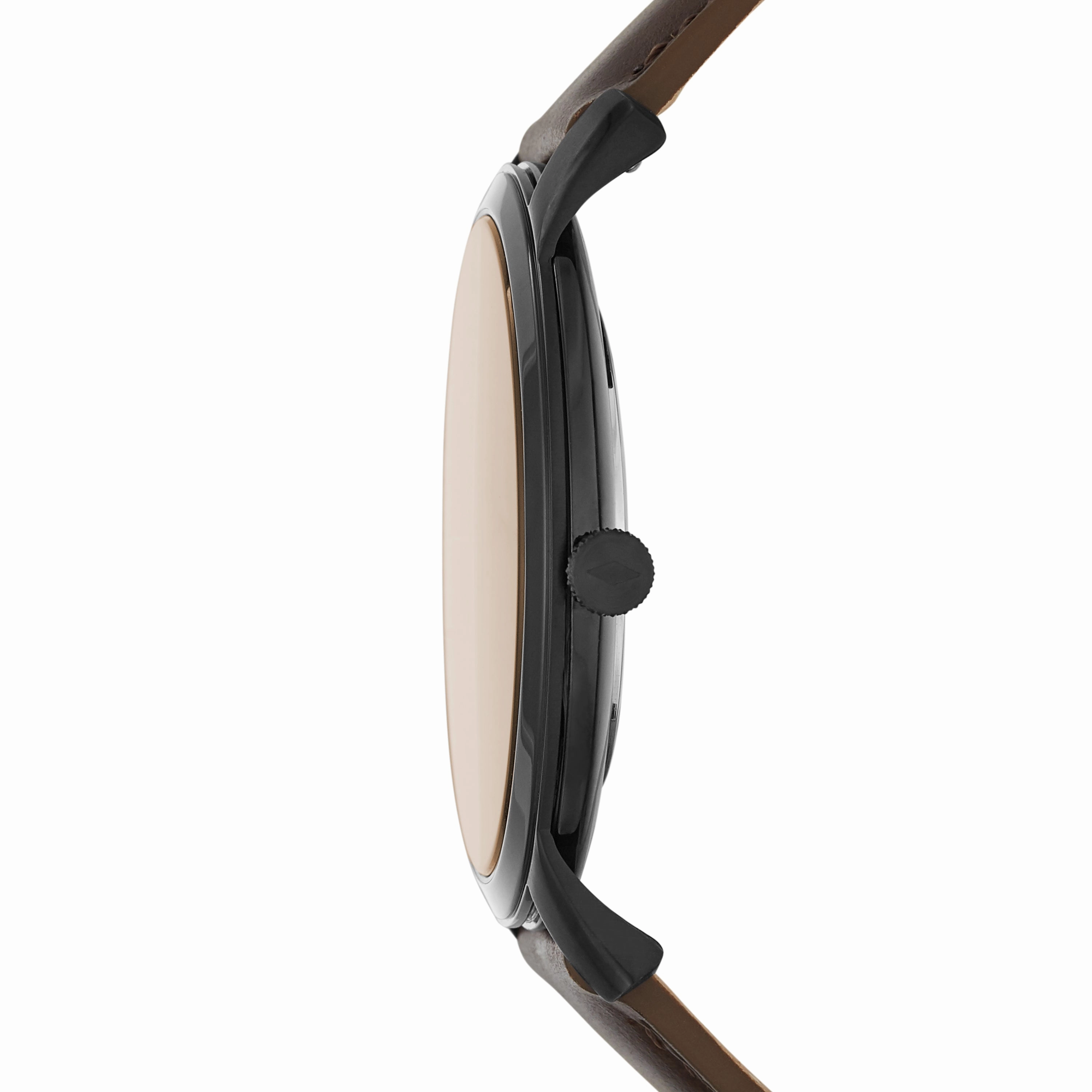 Sophisticated Fossil FS5551 Minimalist Brown Leather Watch