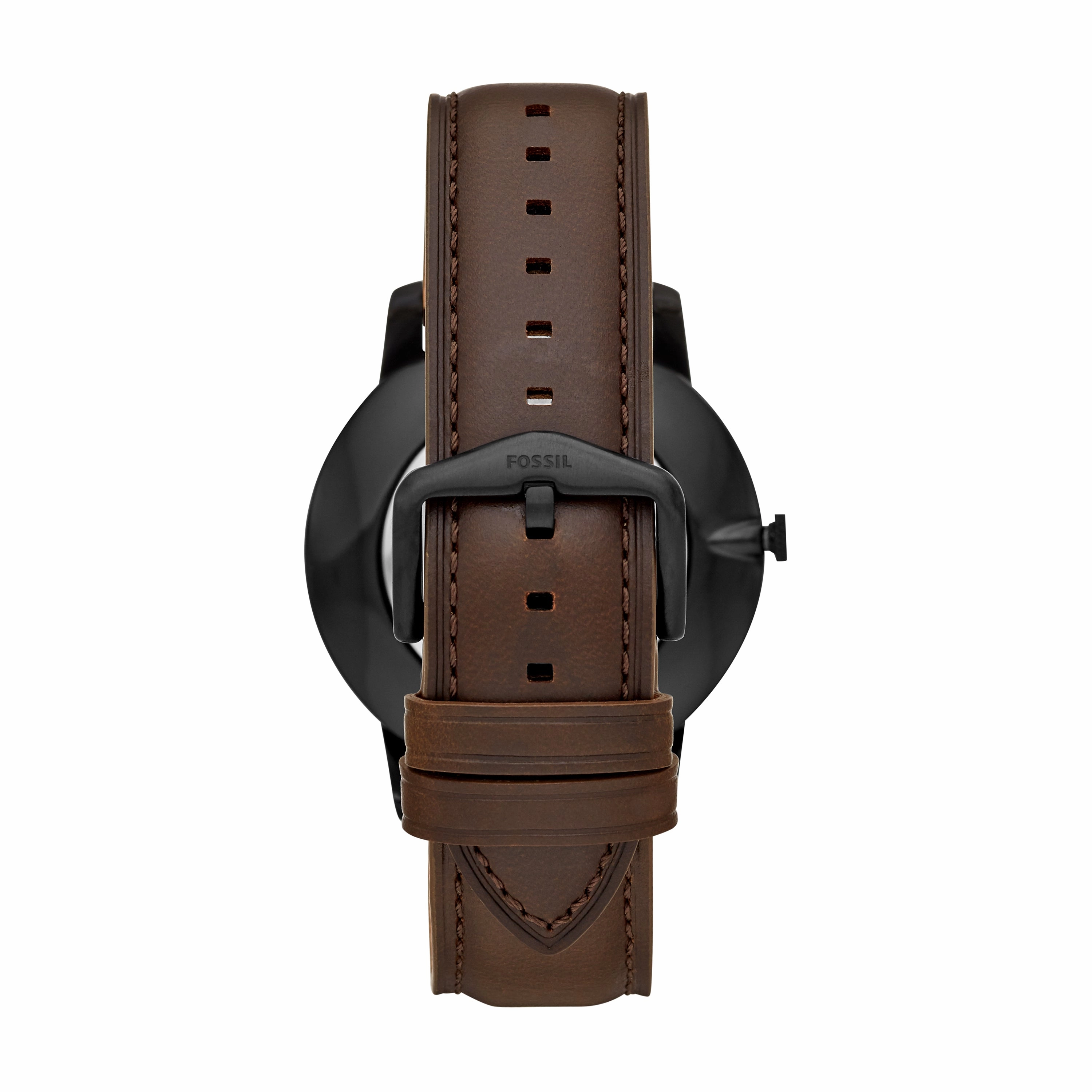 Sophisticated Fossil FS5551 Minimalist Brown Leather Watch