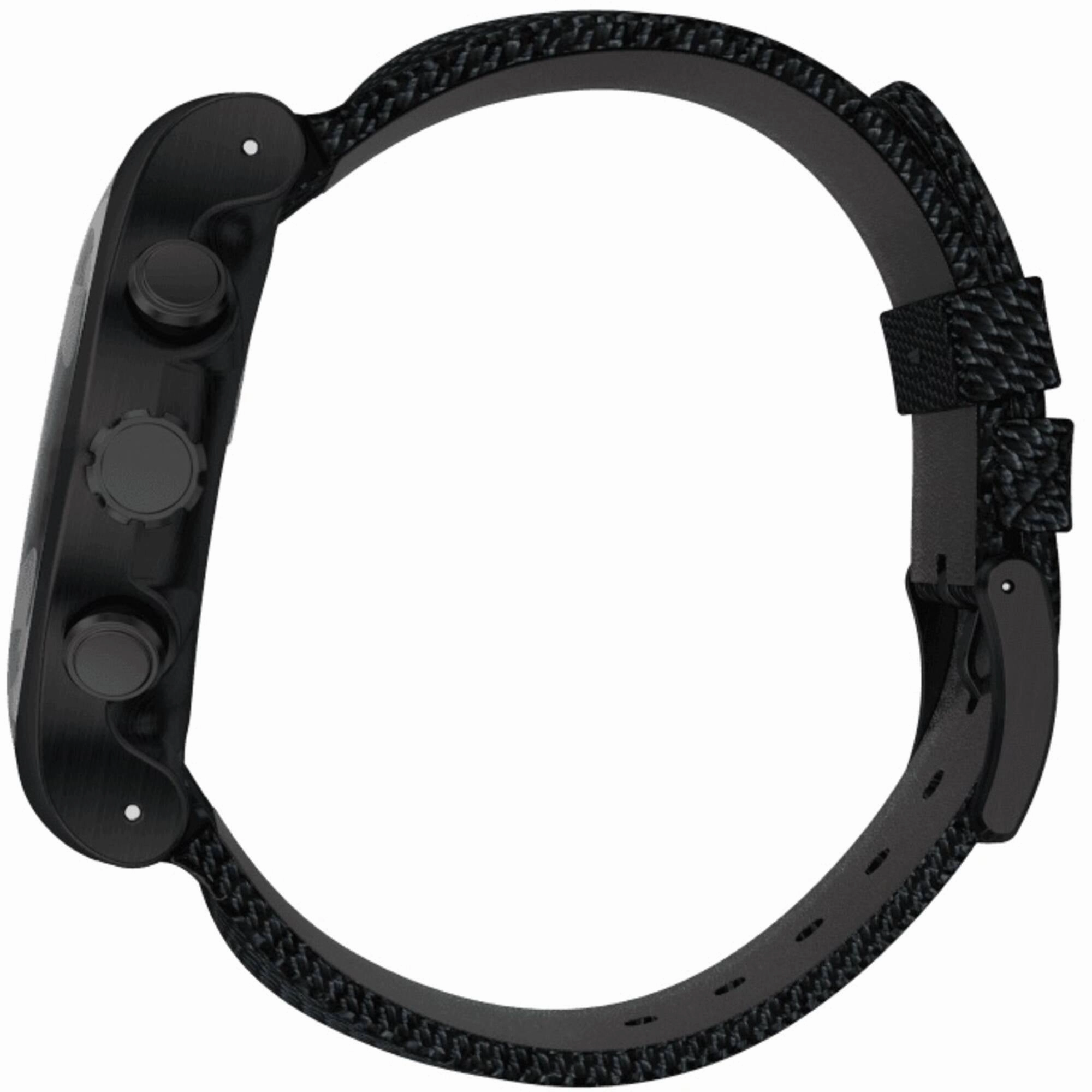 Swatch Men's Watch - Irony Thenero Chronograph Quartz Black Dial Strap | YOB404