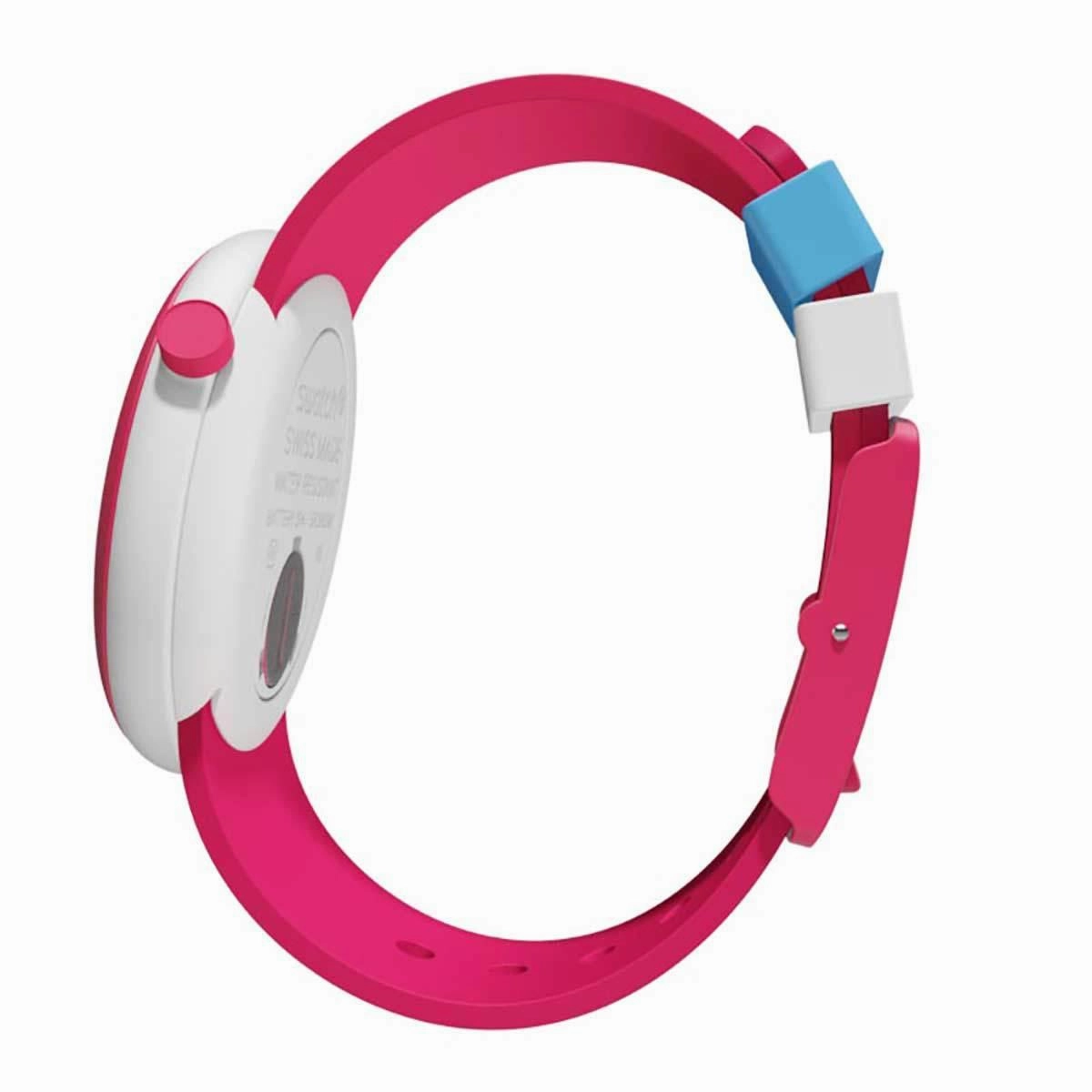 Swatch Women's Strap Watch - Mediterranean Views Riminipop Swiss White Dial | PNW106