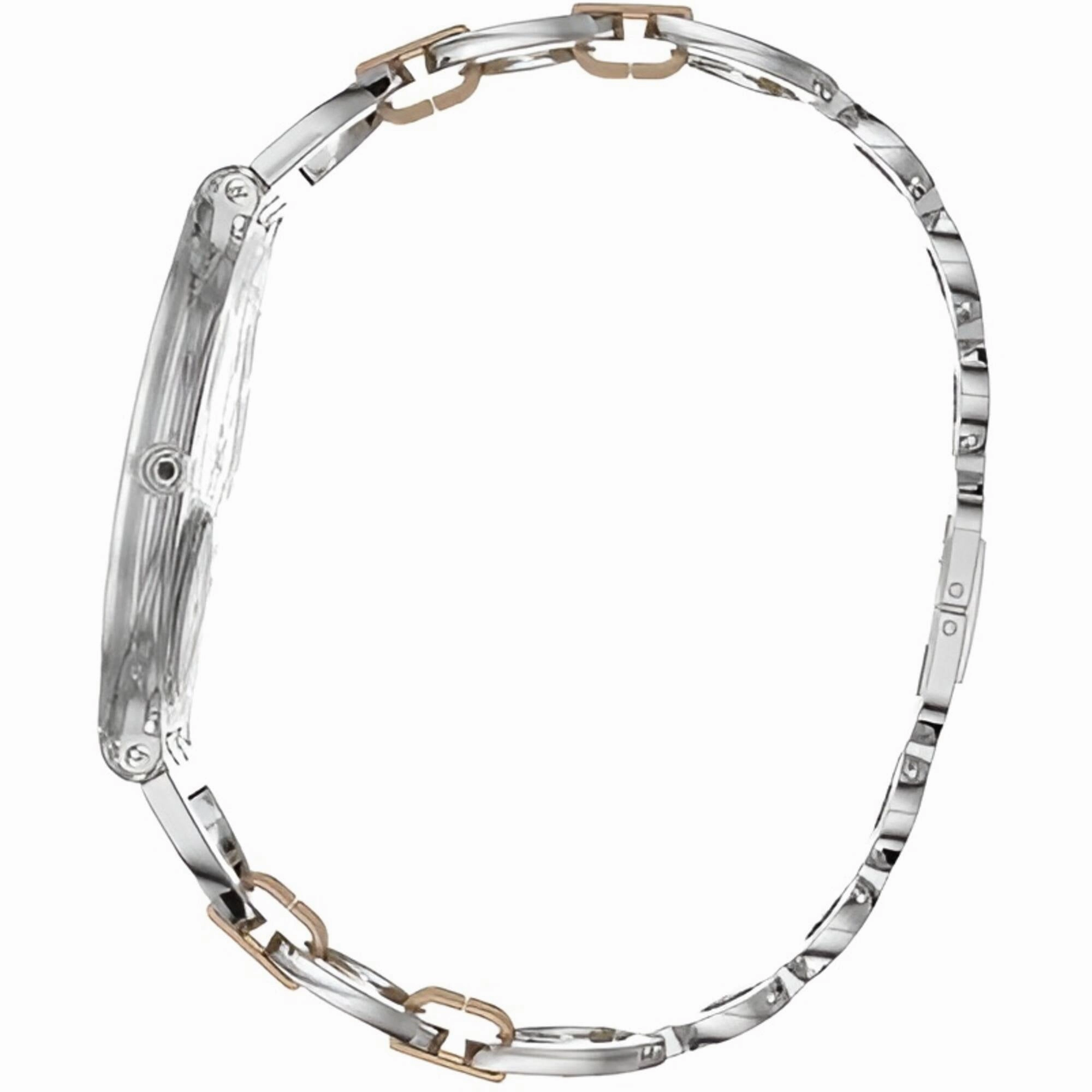 Swatch Women's Watch - Skin Skinring Quartz White Dial Two Tone Bracelet | SVOK102G