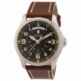 Swiss Army 241396 Men's Infantry Vintage Green Dial Brown Leather Strap Automatic Watch