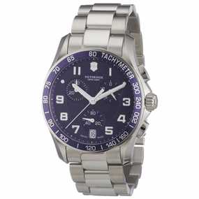 Swiss Army 241497 Men's Classic Chronograph Blue Dial Steel Bracelet Watch