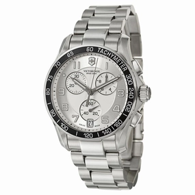 Swiss Army 249035 Men's Chrono Classic Silver Dial Stainless Steel Bracelet Watch