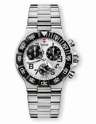 Swiss Army Summit XLT Chronograph - Silver & Black Dial - Stainless - Date
