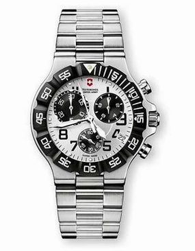 Swiss Army Summit XLT Chronograph - Silver & Black Dial - Stainless - Date