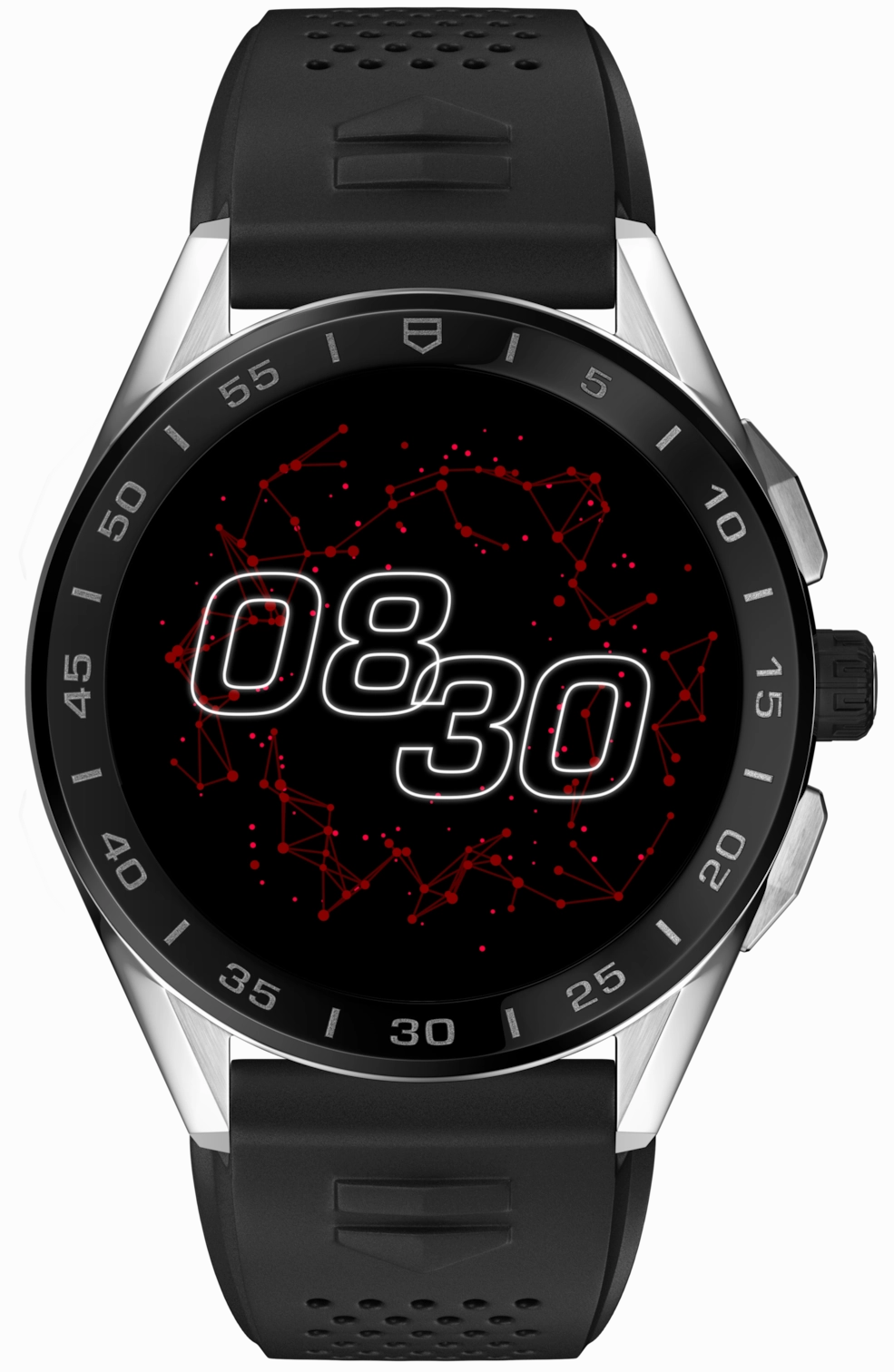 TAG Heuer Watch Connected 45 Steel Black Rubber