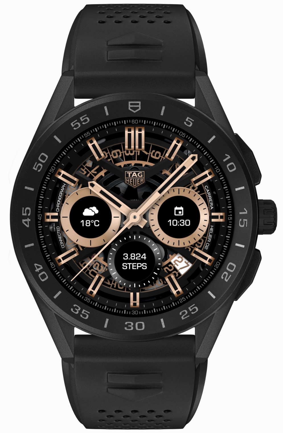 TAG Heuer Watch Connected 45 Titanium Black Rubber