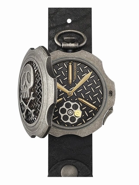 TAMBOORO Mens watch - BULLET - DIRTY SILVER - TB-102-SL-SL-CP