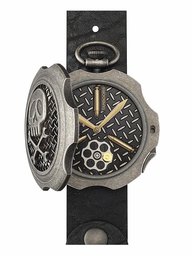 TAMBOORO Mens watch - BULLET - DIRTY SILVER - TB-102-SL-SL-CP
