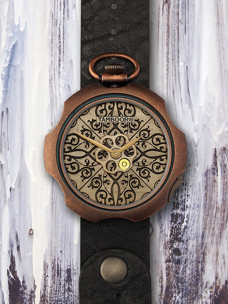 TAMBOORO Mens watch - TATTOO - DIRTY BRONZE - TB-101-BR-SL-CP