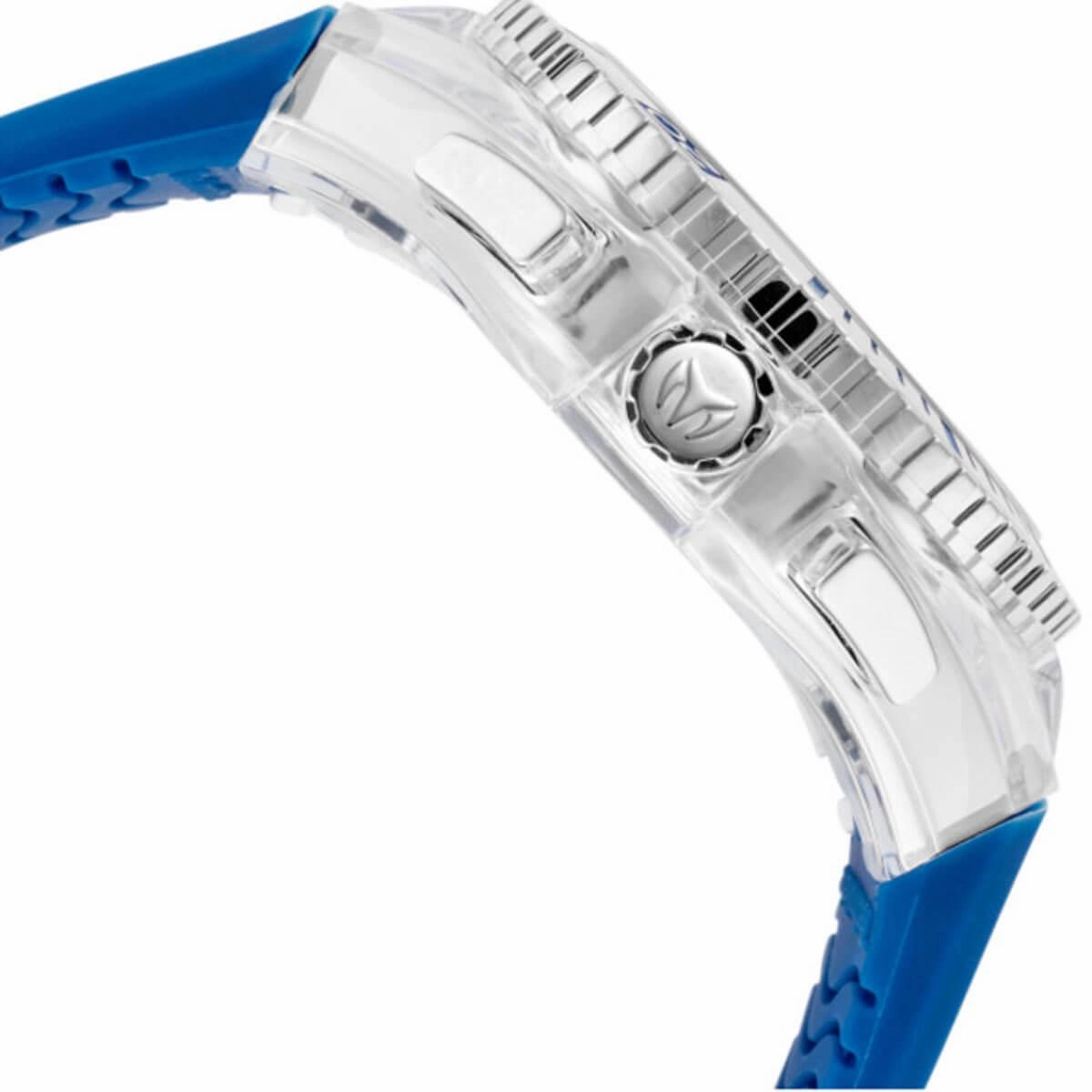 Technomarine Men's Chrono Watch - Cruise Blue and Grey Dial Rubber Strap | TM-118121