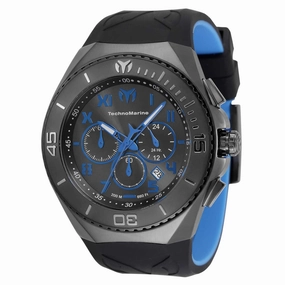 Technomarine Men's Chronograph Watch - Manta Ocean Black and Blue Strap | TM-220019