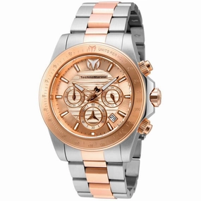 Technomarine Men's Chronograph Watch - Manta Ray Rose Gold Dial Bracelet | TM-219007