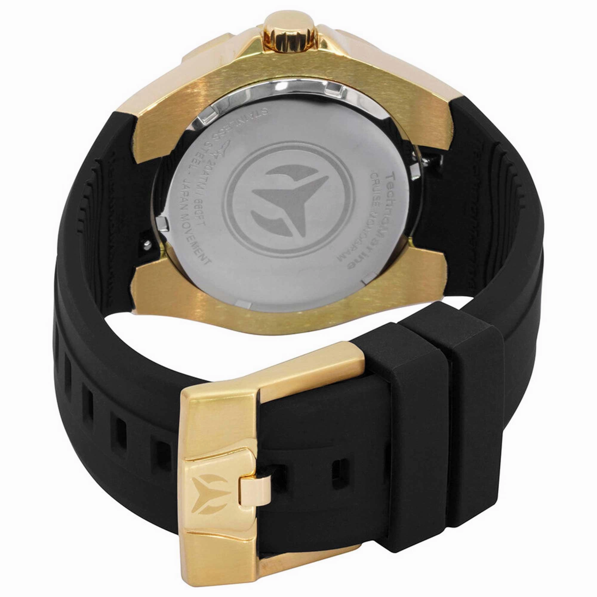 Technomarine Men's Quartz Watch - Cruise Yellow Gold Case Black Strap | TM-120008